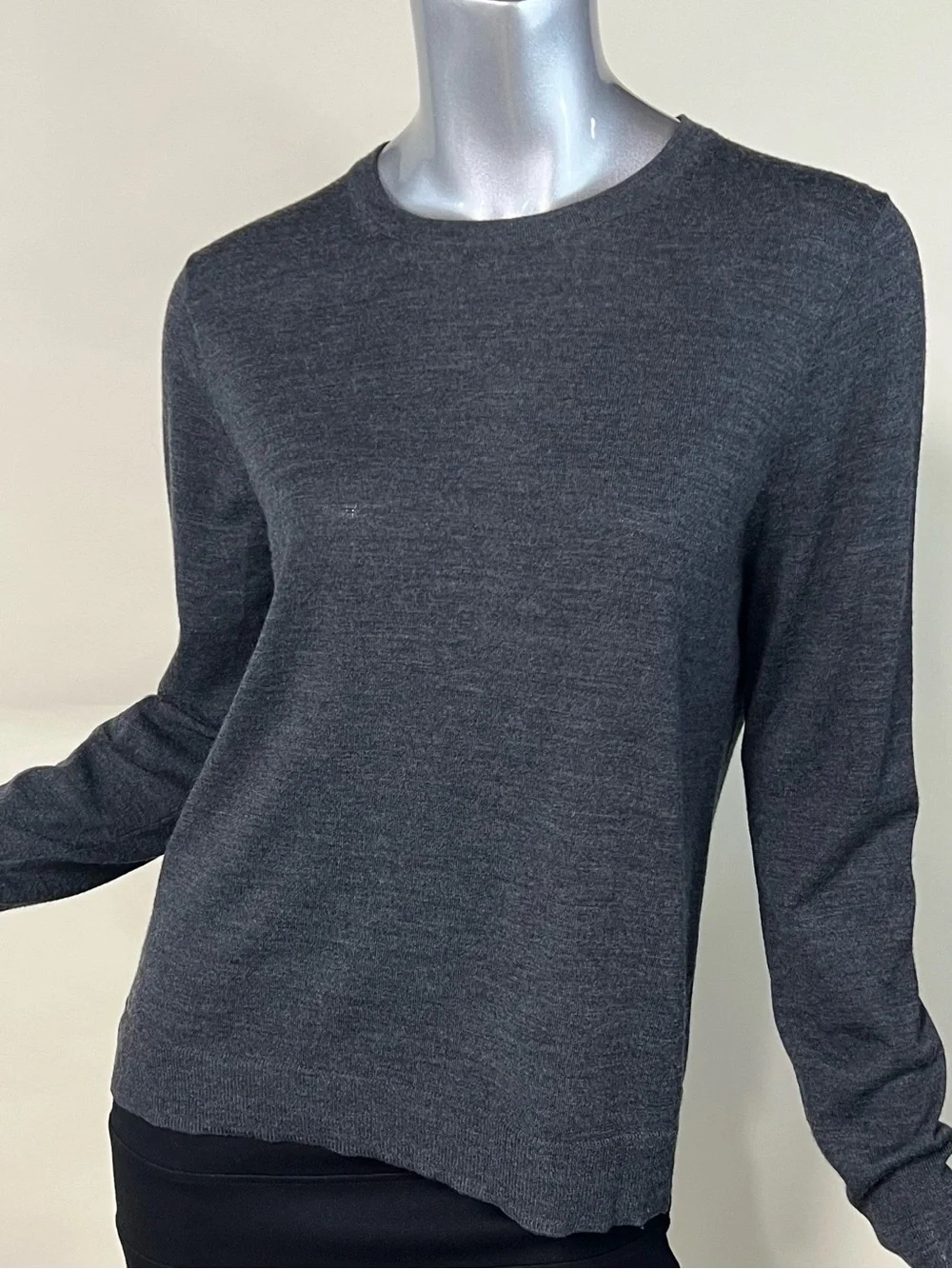 J. Crew Women’s Large Grey Crew Neck Sweater Wool Blend